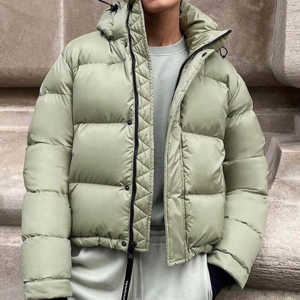 Aritzia The Super Puff Shorty Sage Green Puffer Jacket Size XS - Picture 2 of 8